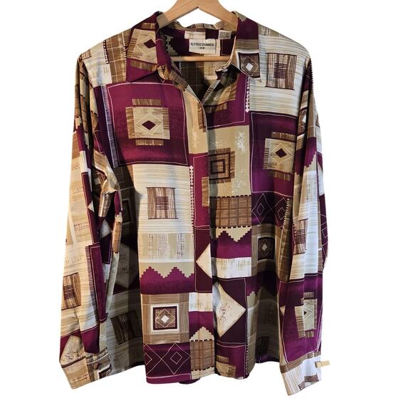 Alfred Dunner 18W Geometric Print Blouse [0405] - Picture 1 of 8